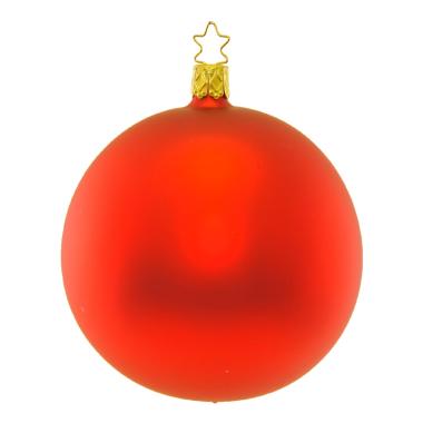 Pallina Natale Vetro Collezione cm.10 Rossa Opaca |Inge's Glass