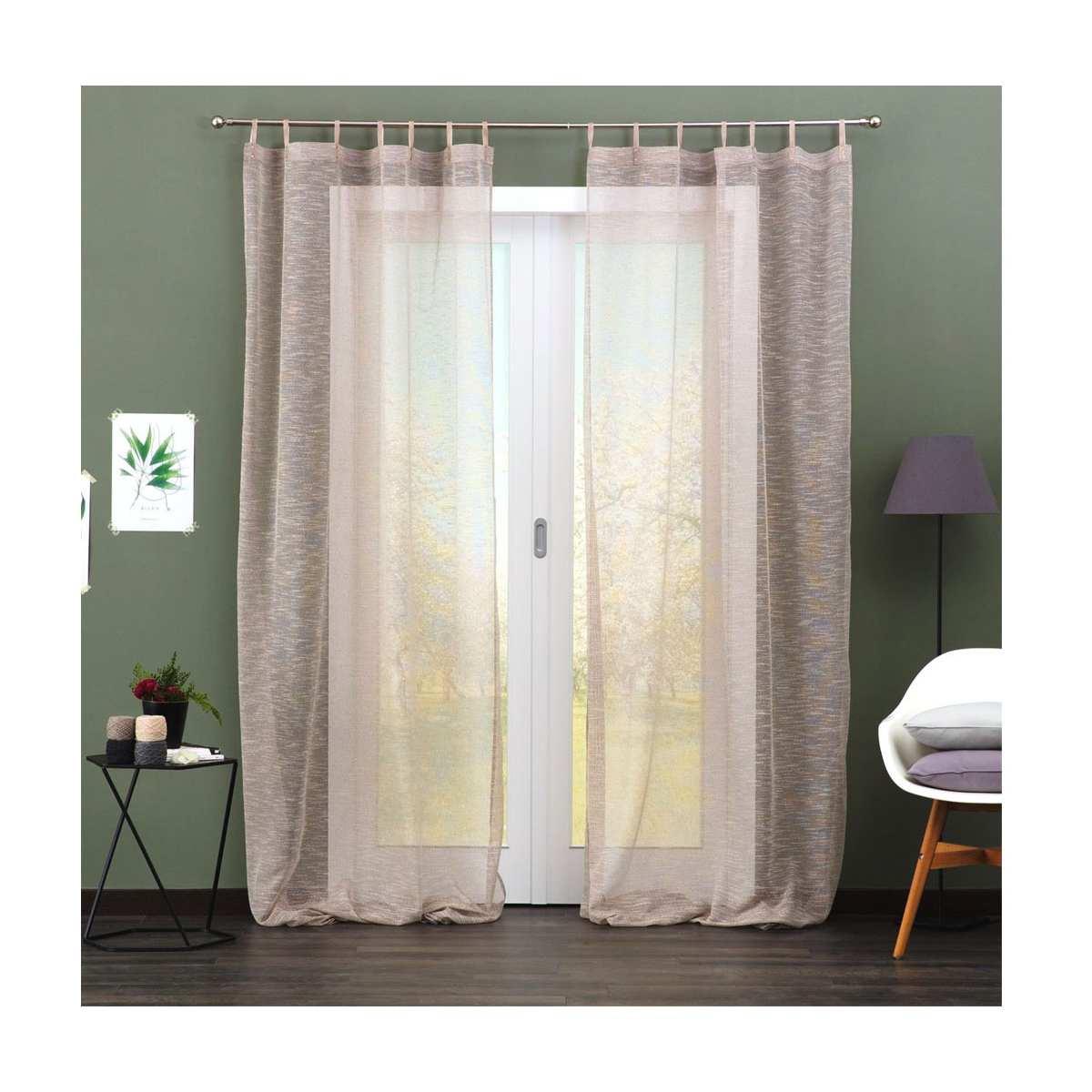 Tenda Vento Tortora con Asole Ecopelle 140x290 | Angelo Carillo