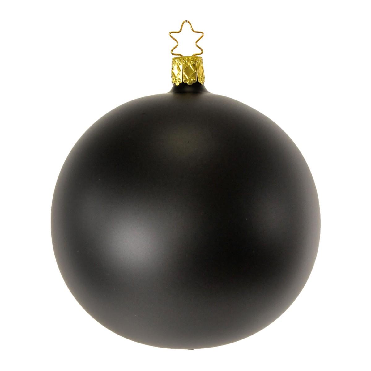 Pallina Natale Vetro Collezione cm.10 Nera Opaca |Inge's Glass