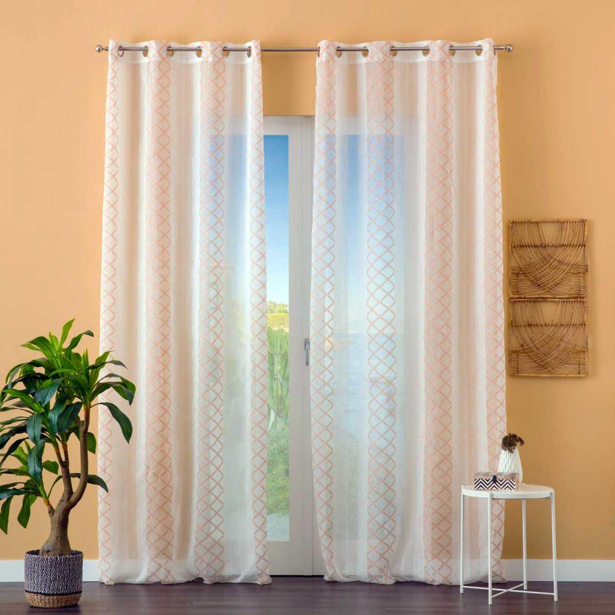 Tenda Agra Bianca Rosa Cipria cm.140x280 | Angelo Carillo