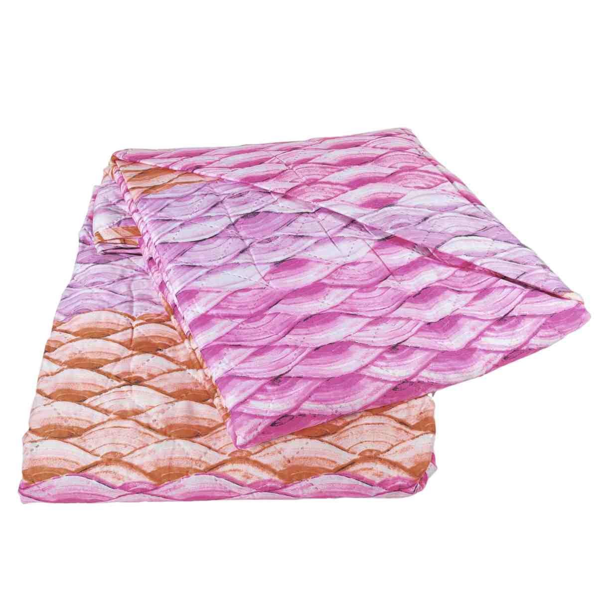 Trapunta Matrimoniale Wave Rosa cm.260x260 | Angelo Carillo