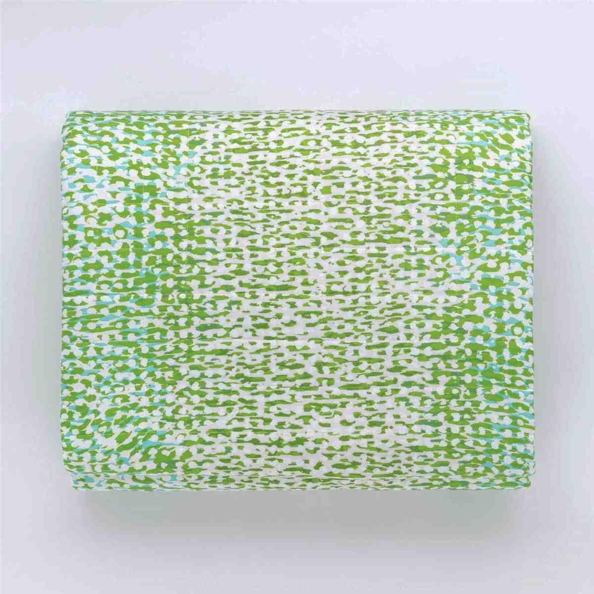 Trapunta Matrimoniale Stain Verde cm.260x260 | Angelo Carillo