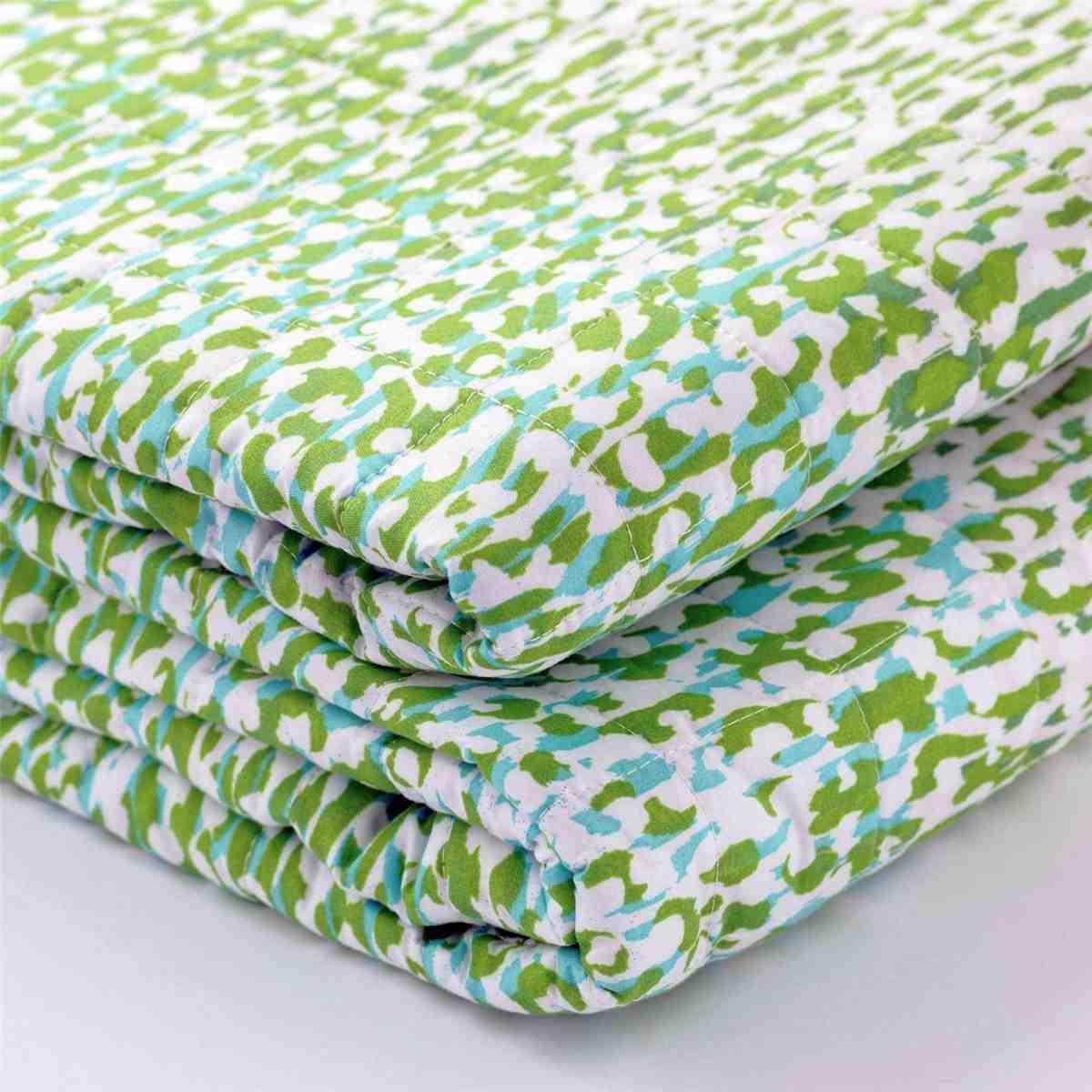 Trapunta Matrimoniale Stain Verde cm.260x260 | Angelo Carillo