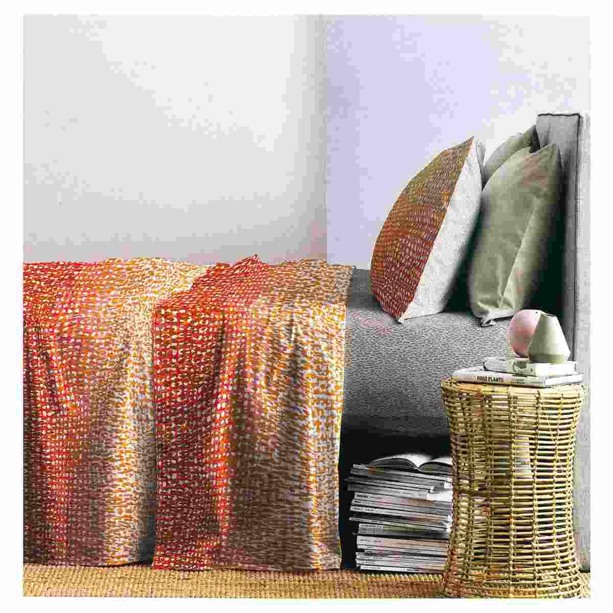 Lenzuola Singole 1 Piazza e Mezza Stain Arancio | Angelo Carillo