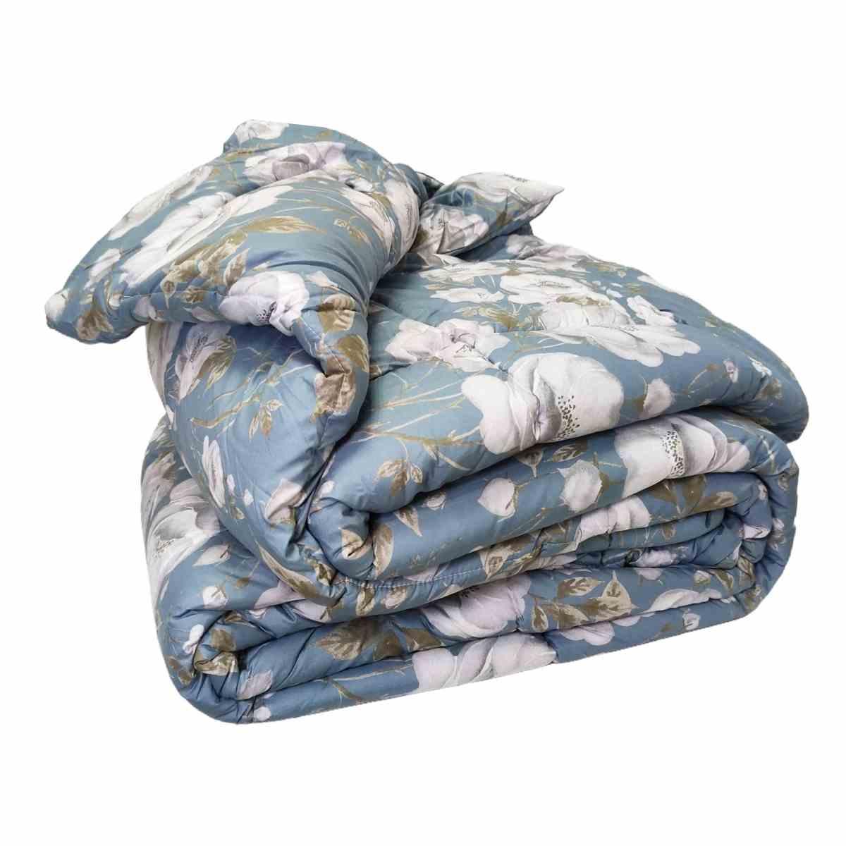 Trapunta Matrimoniale Charlotte Azzurra cm.60 | Angelo Carillo