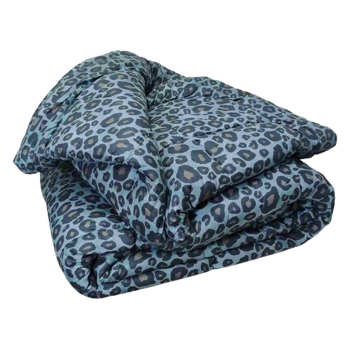 Trapunta Matrimoniale Leopard Azzurra cm.60x260 | Angelo Carillo