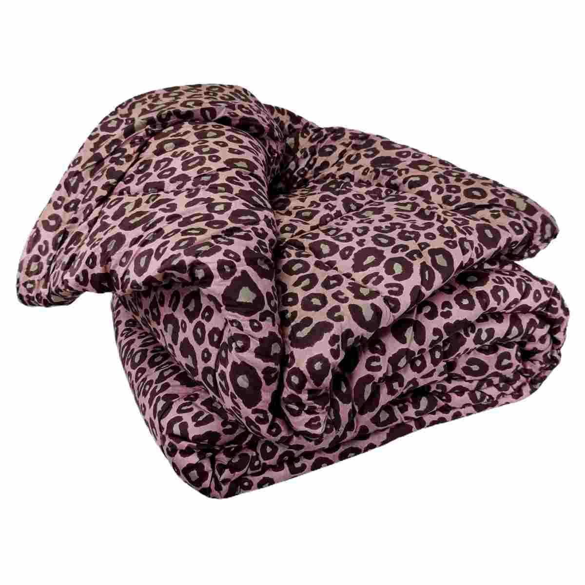 Trapunta Matrimoniale Leopard Rosa Bordeaux | Angelo Carillo
