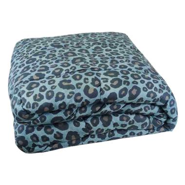 Trapunta Singola Leopard Blu Avio cm.70x260 | Angelo Carillo