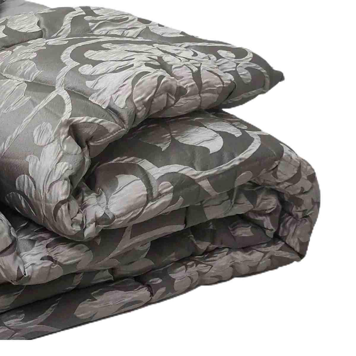 Trapunta Matrimoniale Jacquard Grigio cm.60x260 | Angelo Carillo