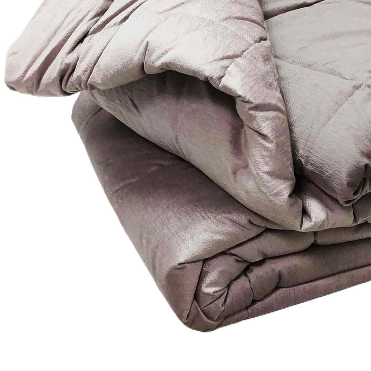 Trapunta 1 Piazza e e Mezza Claire Velluto Rosa | Angelo Carillo