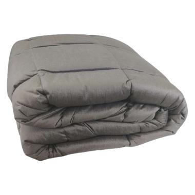 Trapunta 1 Piazza e e Mezza Claire Velluto Grigio | Angelo Carillo