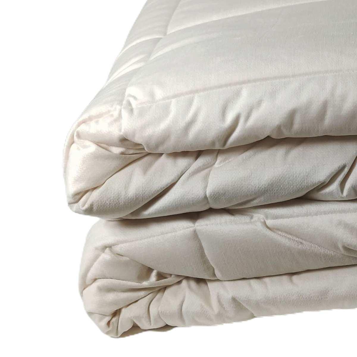 Trapunta Singola Claire Velluto Bianco cm.70x260 | Angelo Carillo