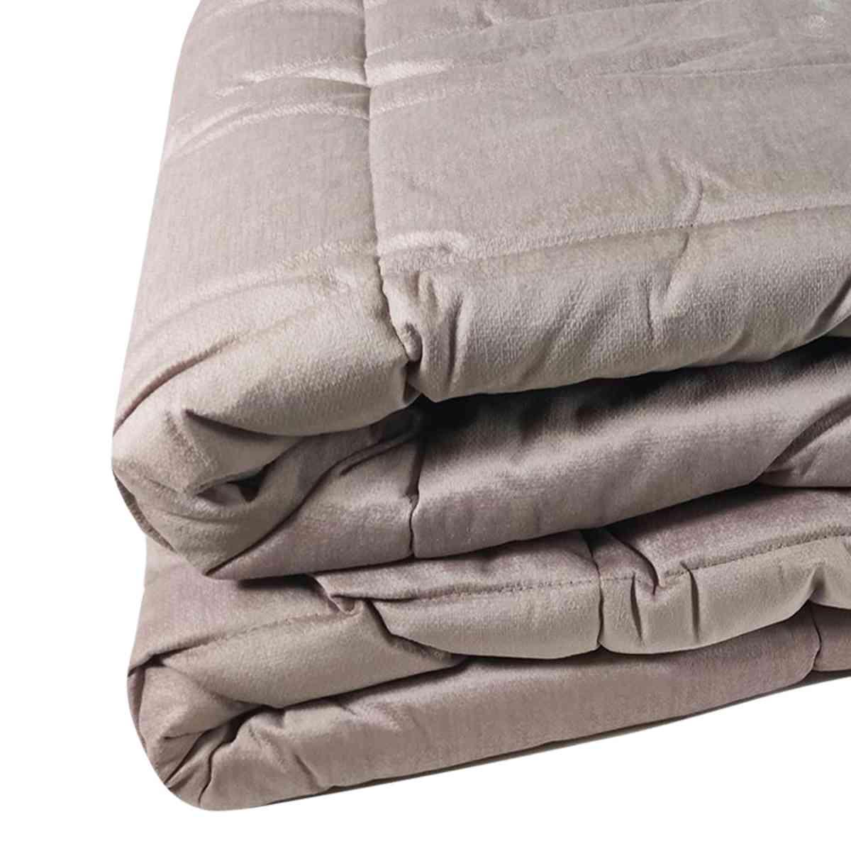 Trapunta Singola Claire Velluto Rosa cm.70x260 | Angelo Carillo