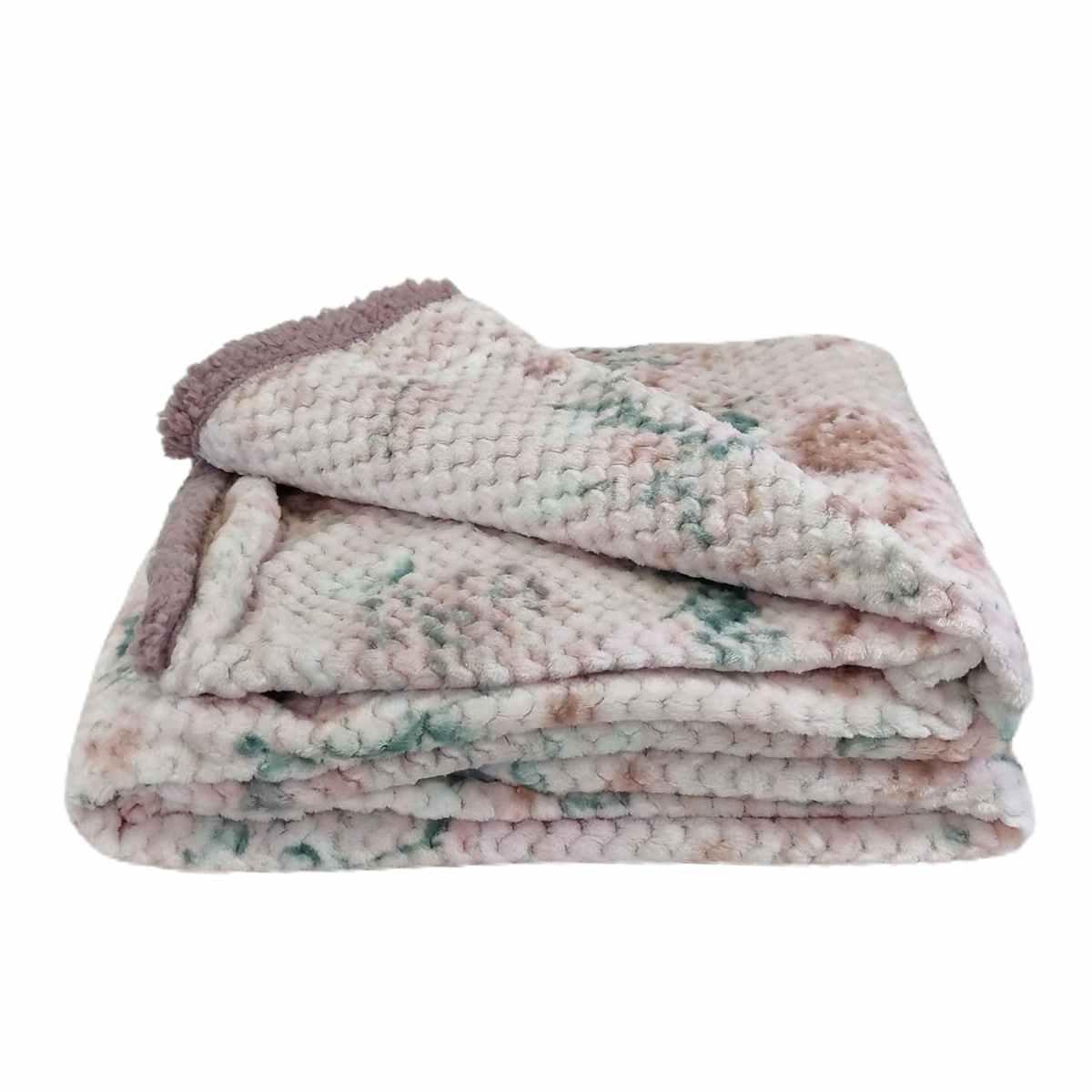 Coperta Plaid Amanda Rosa cm.130x160 | Angelo Carillo