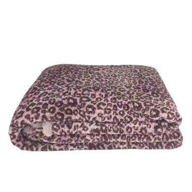 Coperta Plaid Leopard Rosa cm.130x160 | Angelo Carillo