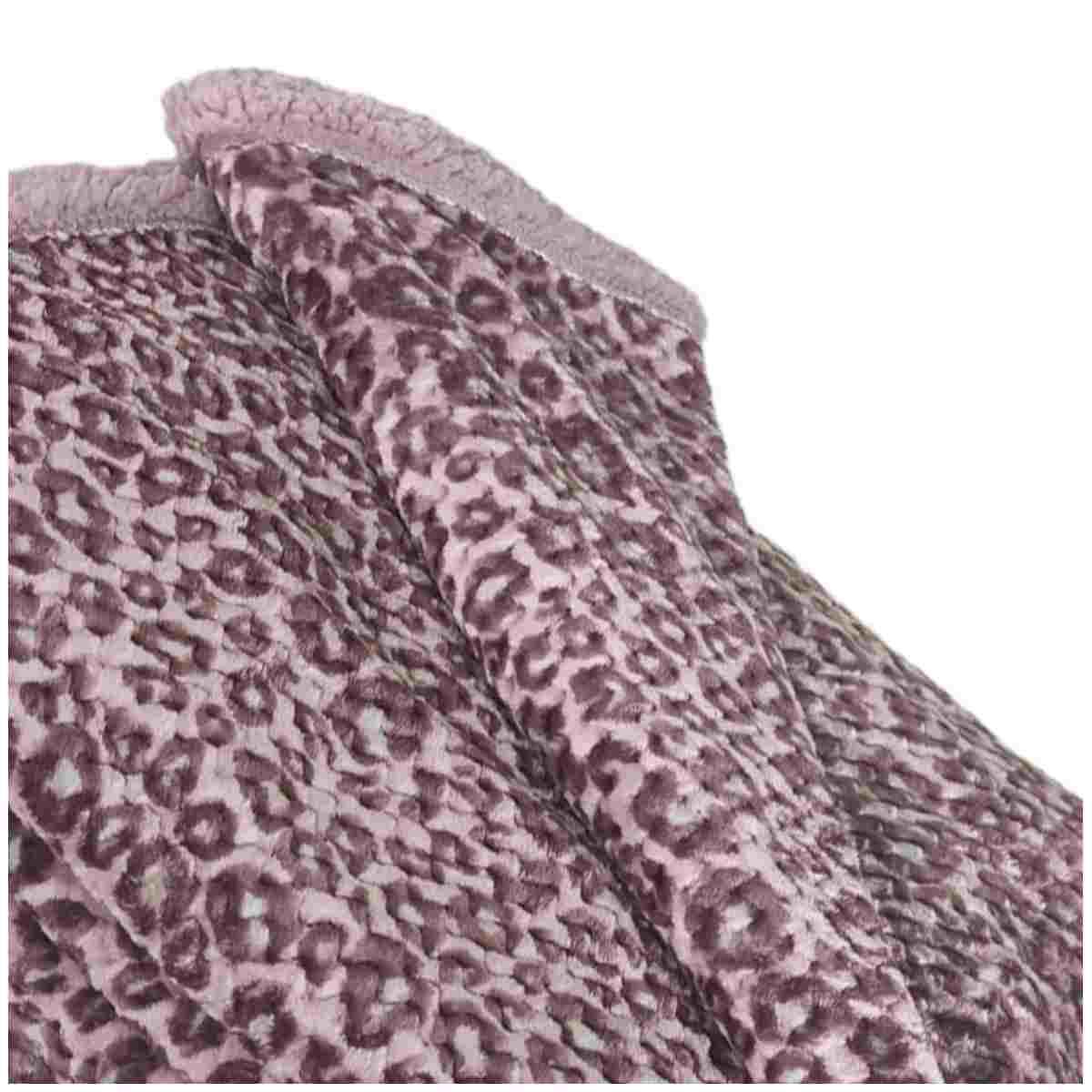 Coperta Plaid Leopard Rosa cm.200x220 | Angelo Carillo