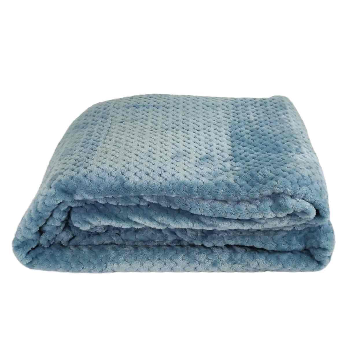 Coperta Plaid Gregory Azzurro 130x160 | Angelo Carillo