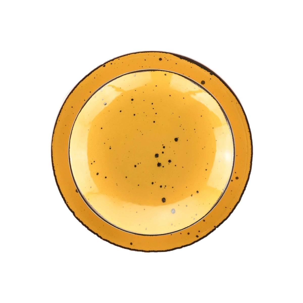 Piatto Tavola Porcellana Weissestal Fondo cm.22 Giallo | Weissestal