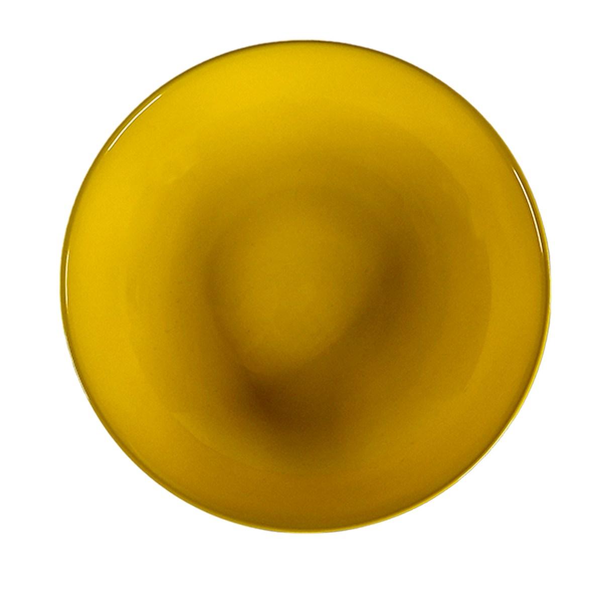 Piatto Tavola Porcellana Kaleidos Fondo cm.Ø20,5 Giallo