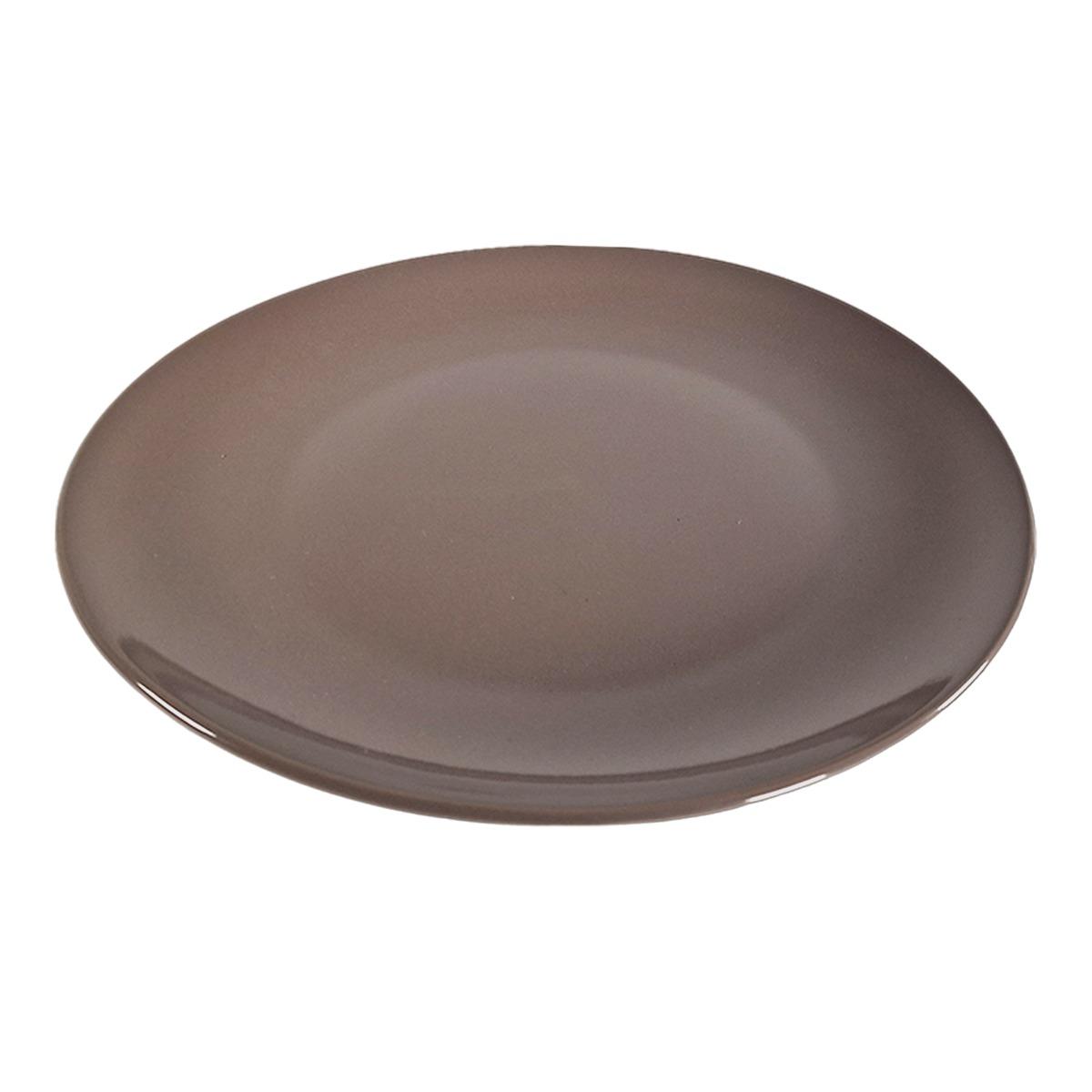 Piatto Tavola Porcellana Kaleidos Piano cm.Ø27 Tortora |Allreds