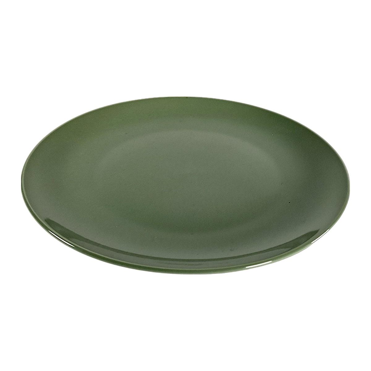 Piatto Tavola Porcellana Kaleidos Piano cm.Ø27 Verde S | Allreds