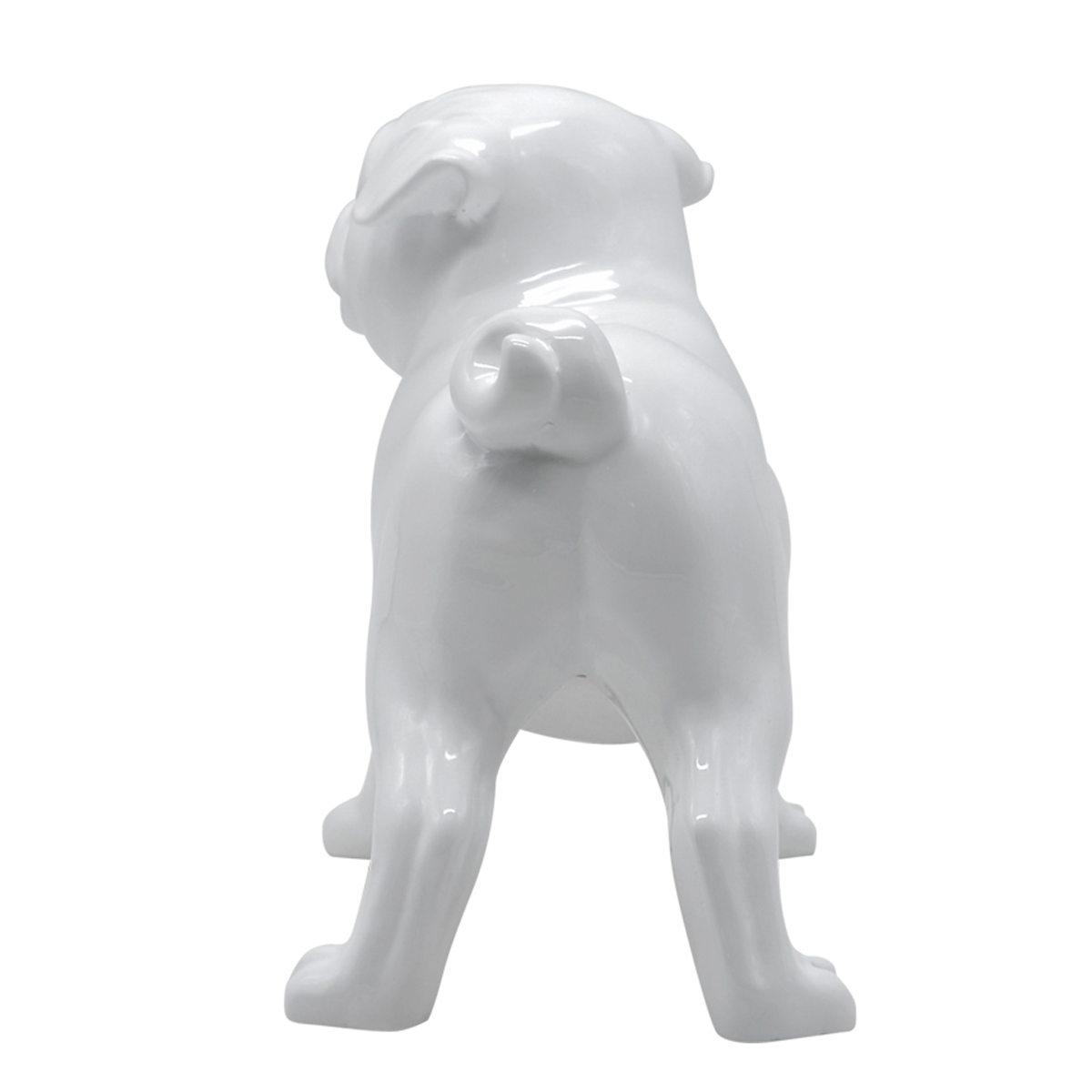 Decorazione Natalizia Resina White Dog cm.23x12x17 |Ambienti Glamour