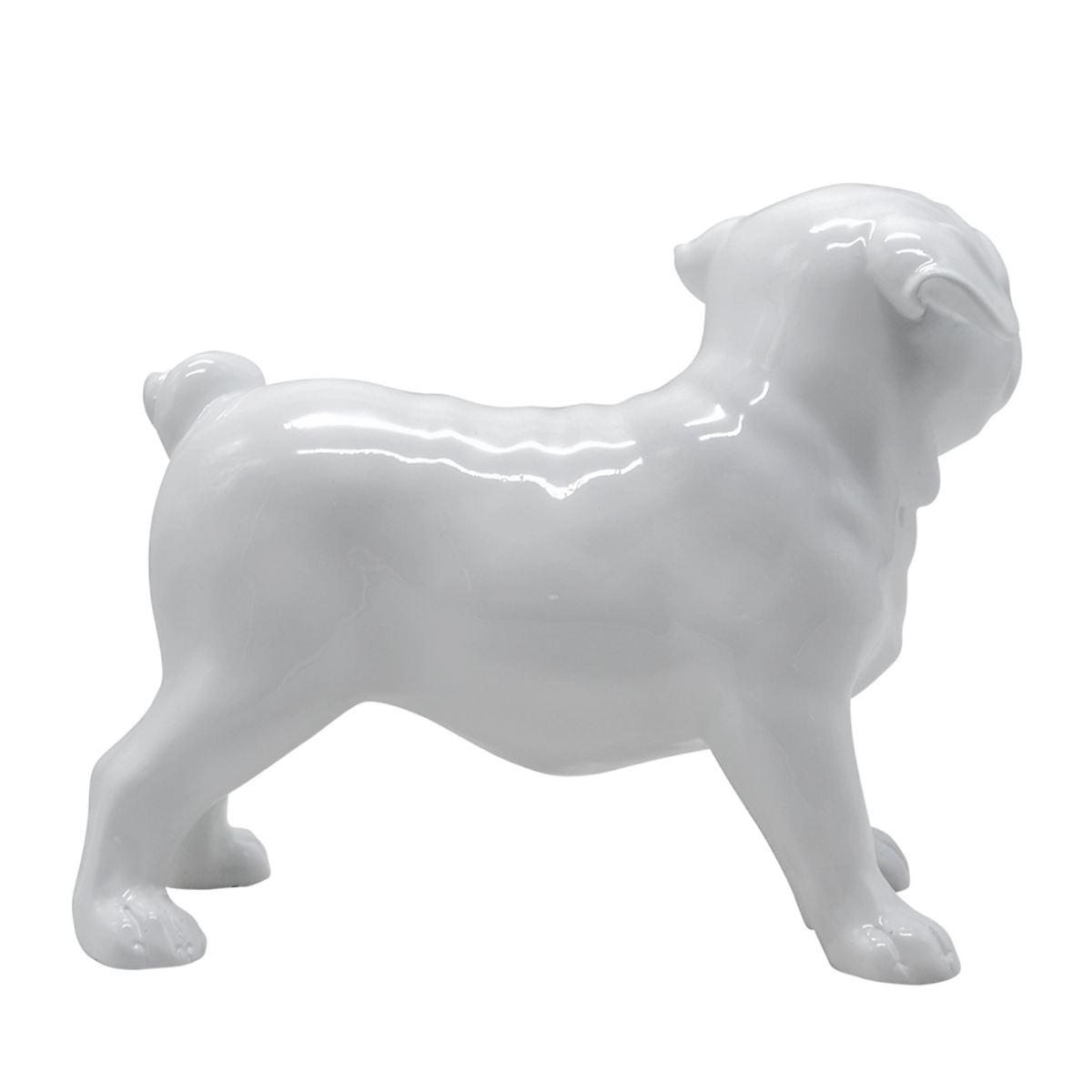 Decorazione Natalizia Resina White Dog cm.23x12x17 |Ambienti Glamour