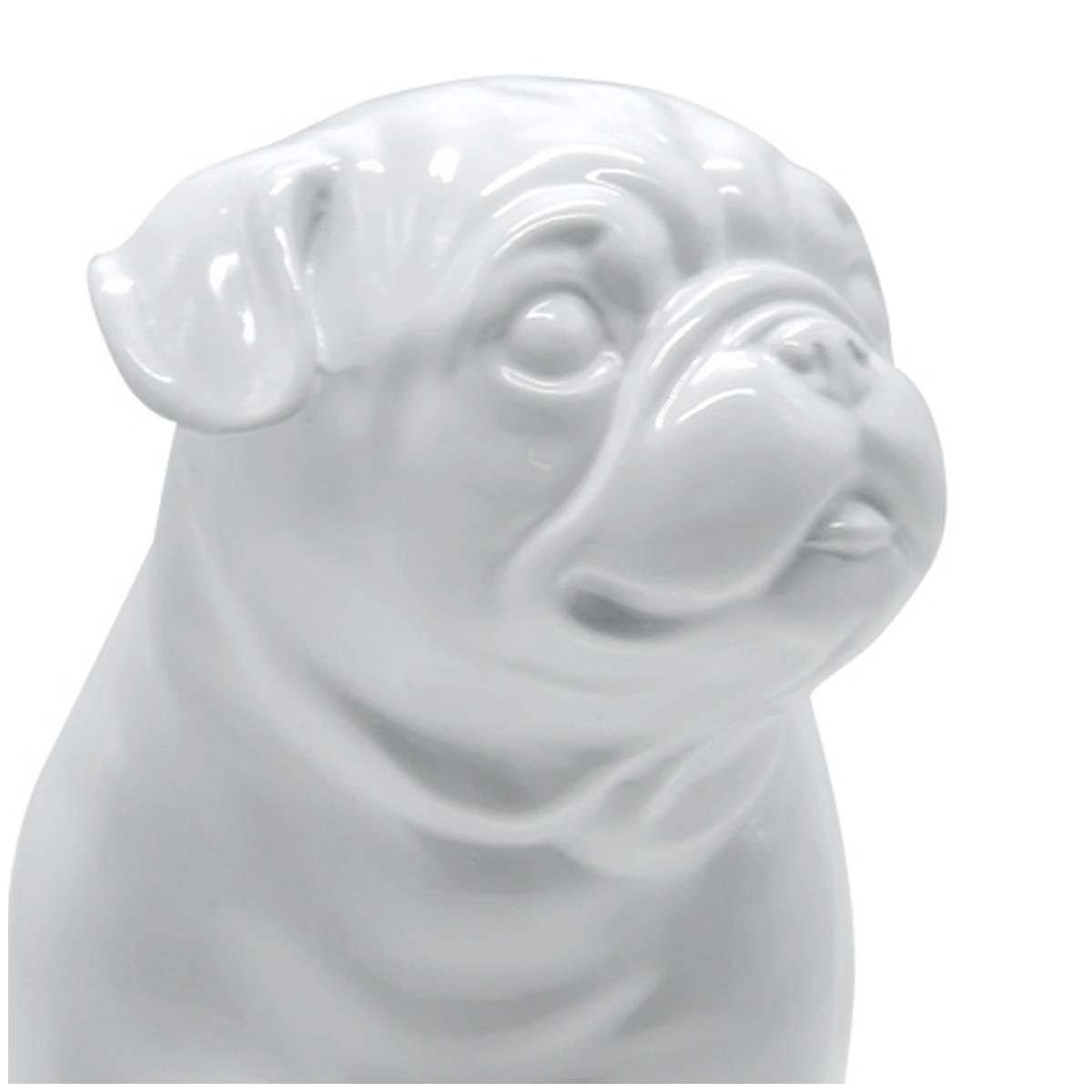 Decorazione Natalizia Resina White Dog cm.23x12x17 |Ambienti Glamour