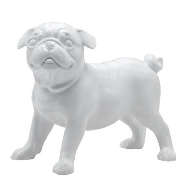 Decorazione Natalizia Resina White Dog cm.23x12x17 |Ambienti Glamour