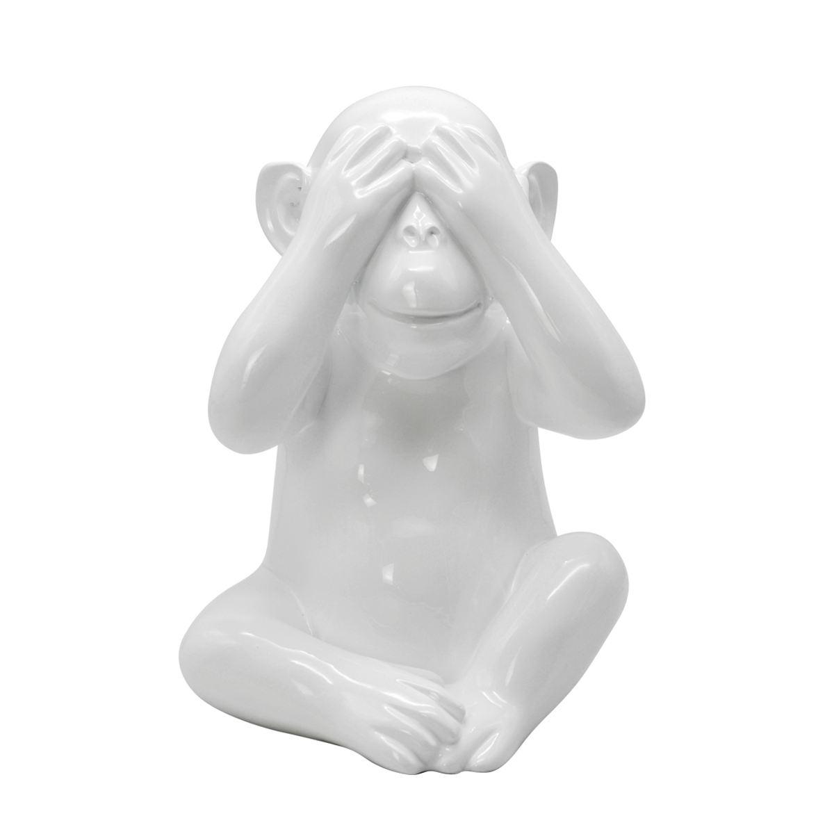 Decorazione Natalizia Resina Scimmia Non Vedo cm.30 |Ambienti Glamour