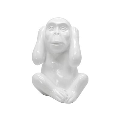 Decorazione Natalizia Resina Scimmia Non Sento cm.30 |Ambienti Glamour