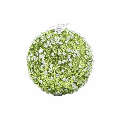 Pallina Natale cm.Ø8 Verde Diamond Set pz.6 |Silani