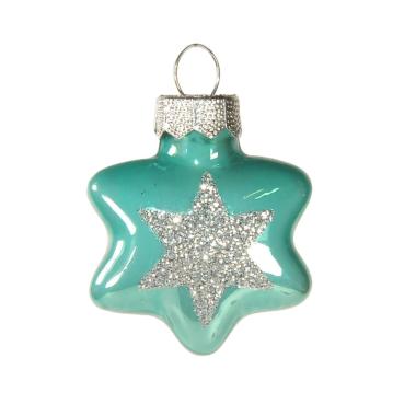 Pallina Natale Vetro cm.4 Stella Azzurra |Inge's Glass