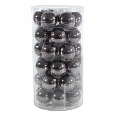 Pallina Natale Vetro cm.4 Marrone Fango Set pz.36 |Silani