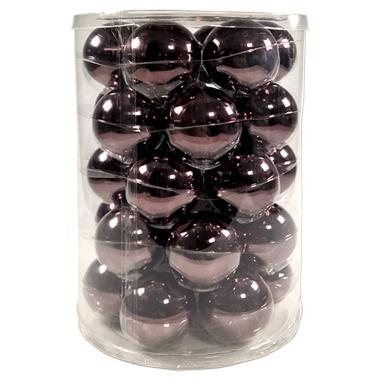 Pallina Natale Vetro cm.6 Marrone Lucido Set pz.30 |Silani