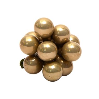 Pallina Natale Vetro cm.Ø2 Oro Ramage Lucido Set pz.12 |Silani