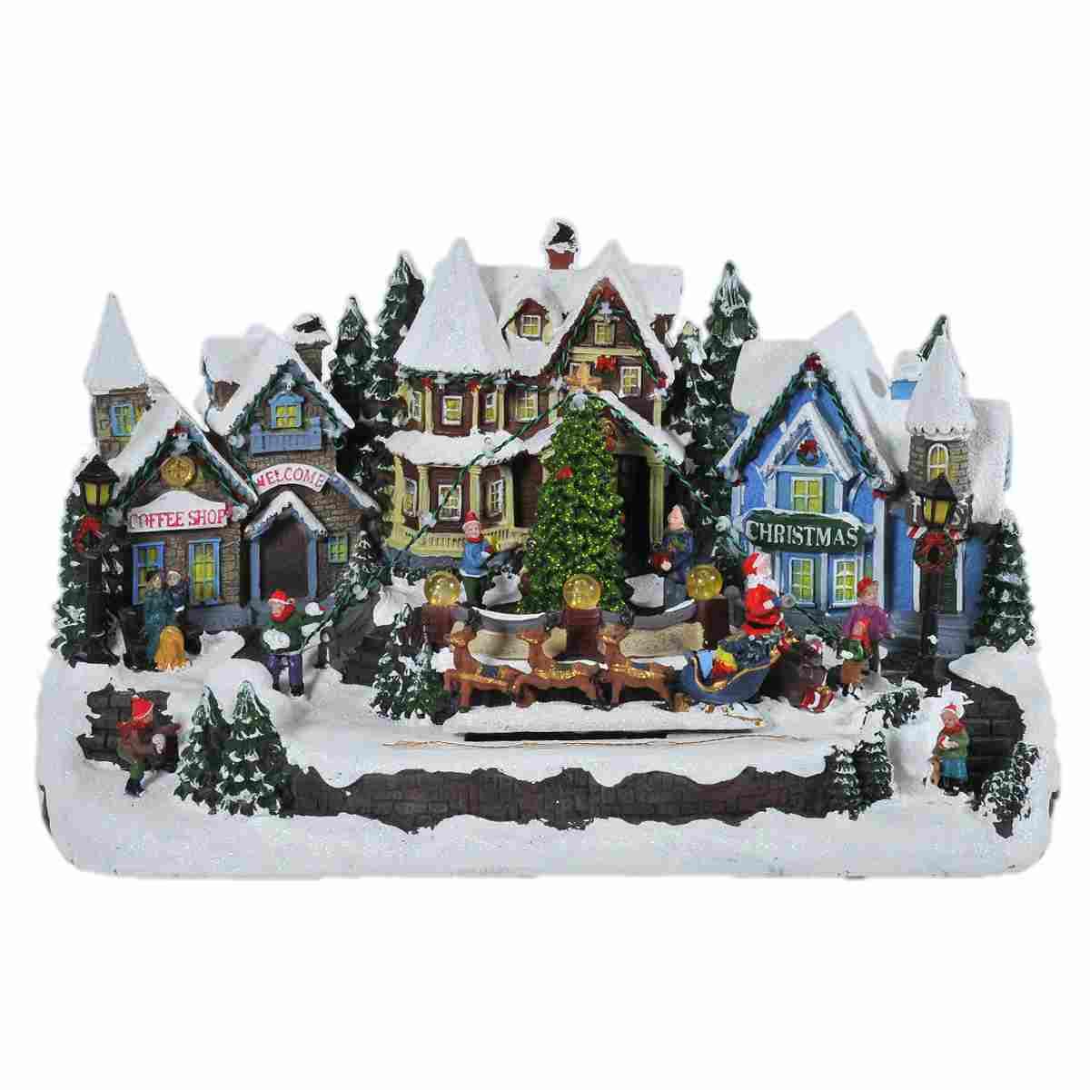 Giostra Natale Villaggio con Renn Luci Mov Suoni |Silani