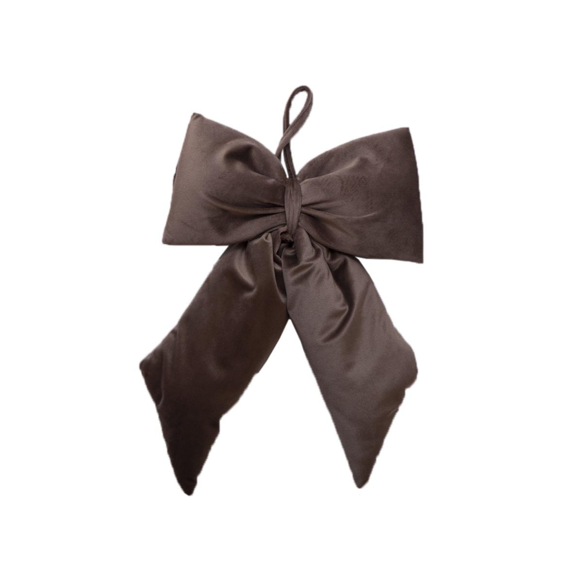 Decorazione Natalizia Fiocco Velluto Tortora cm.35x60 |Silani