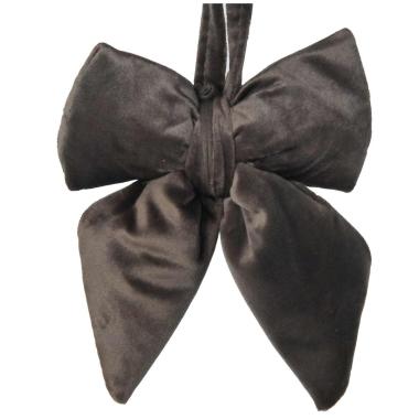 Decorazione Natalizia Fiocco Velluto Tortora cm.13,5x17 |Silani