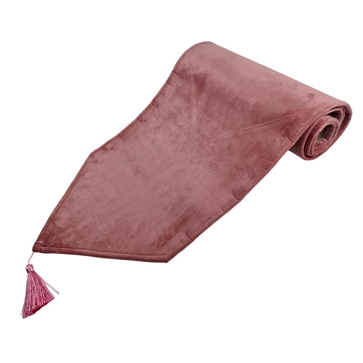 Runner cm.33x180 Velluto Rosa | Silani