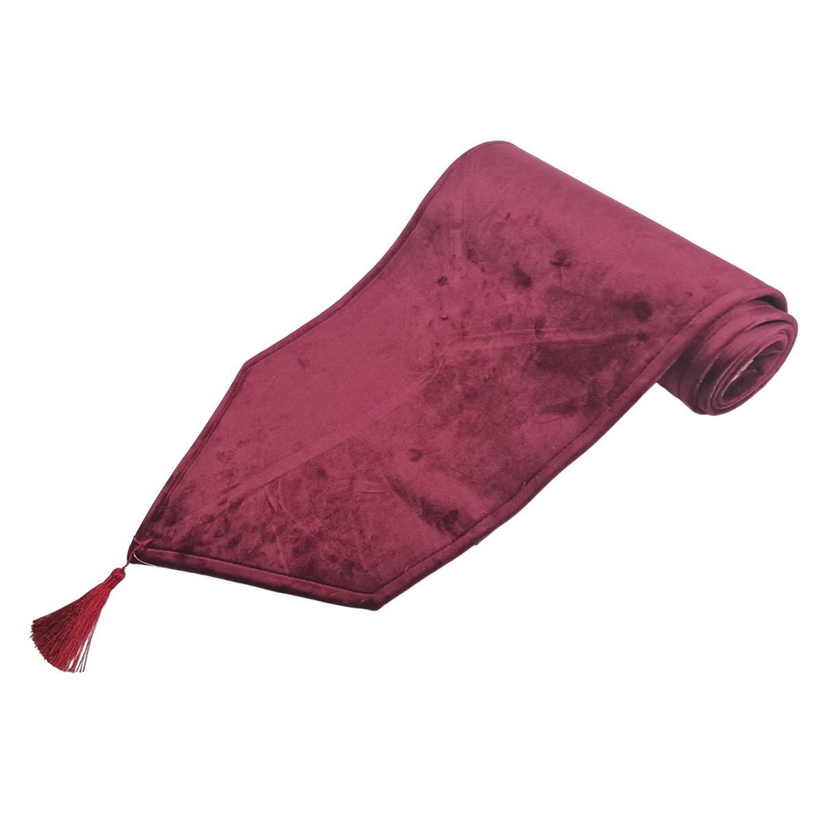 Runner cm.33x180 Velluto Bordeaux | Silani