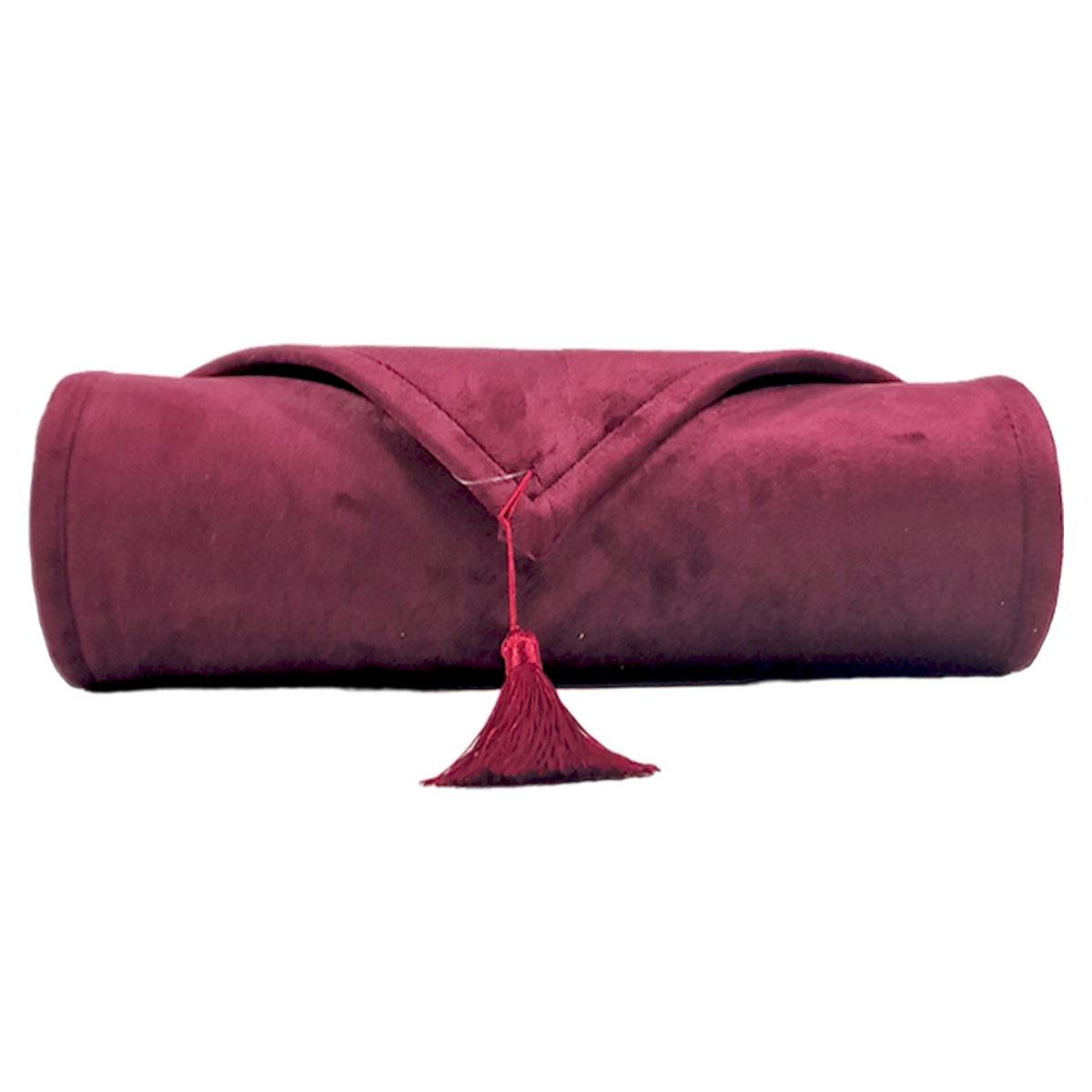 Runner cm.33x180 Velluto Bordeaux | Silani