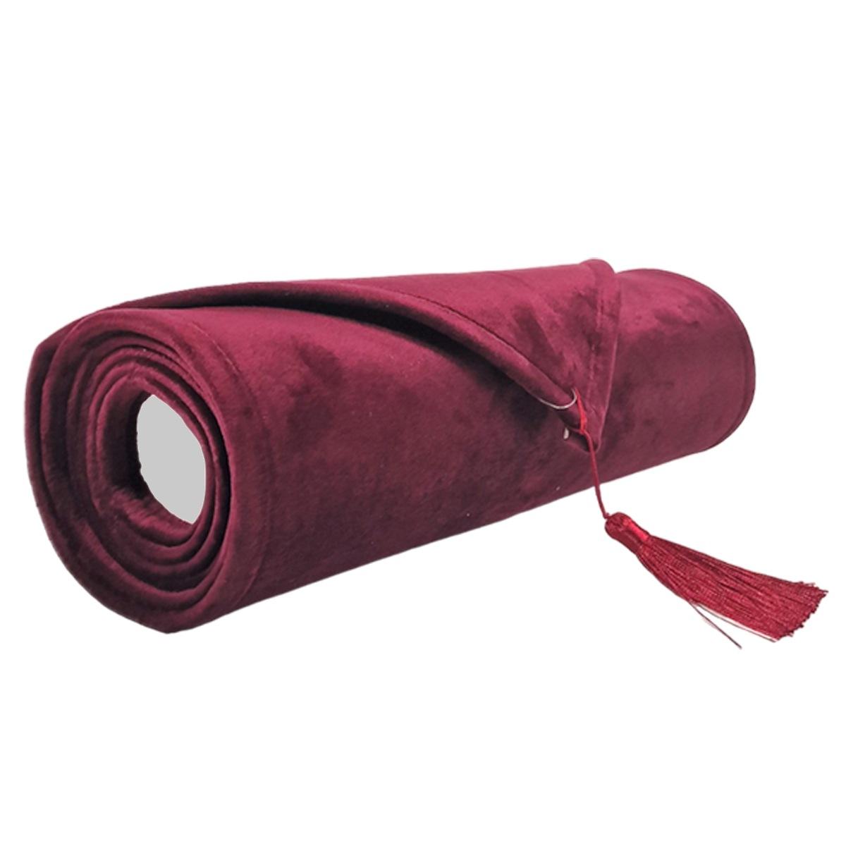 Runner cm.33x180 Velluto Bordeaux | Silani