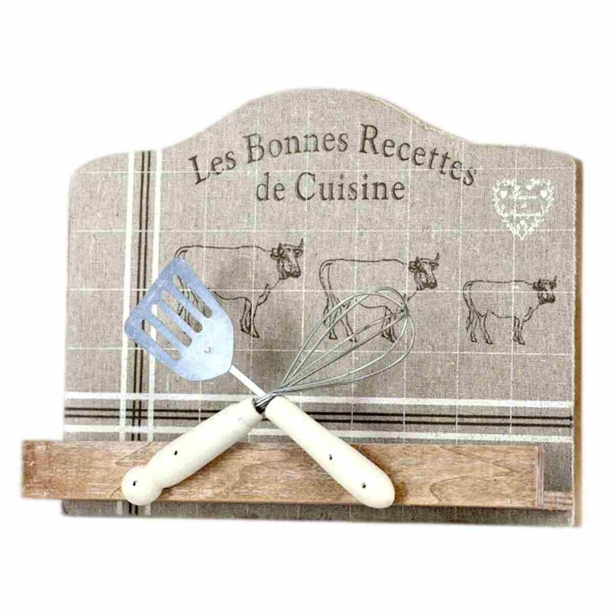 Leggio Legno Cucina con Utensili cm.30x5xh22 | Vacchetti