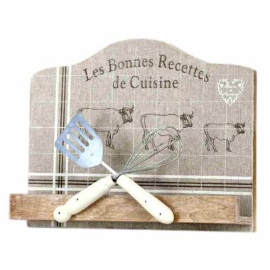 Leggio Legno Cucina con Utensili cm.30x5xh22 | Vacchetti