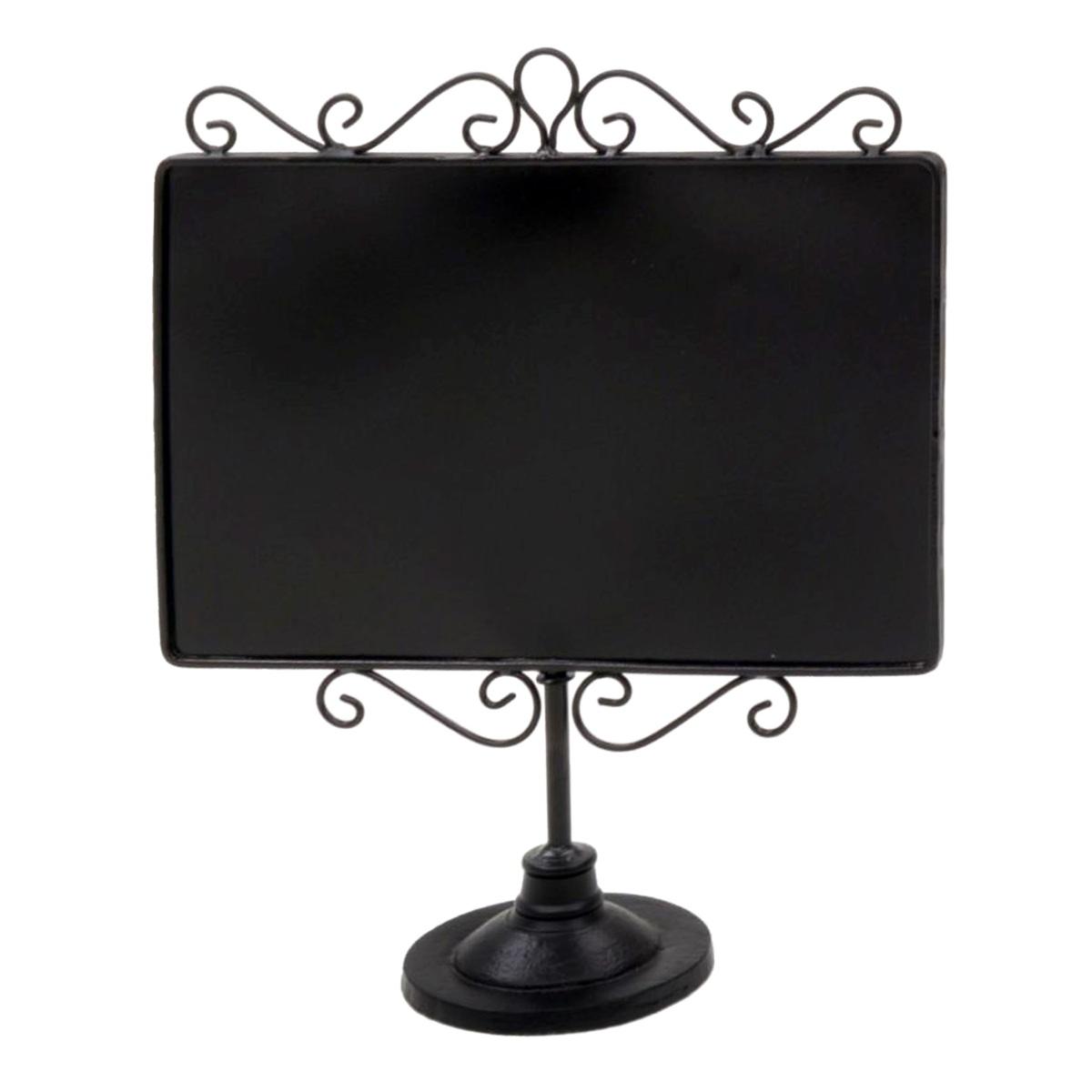 Lavagna Metallo Nero con Supporto cm.35x13,5h41 | Vacchetti