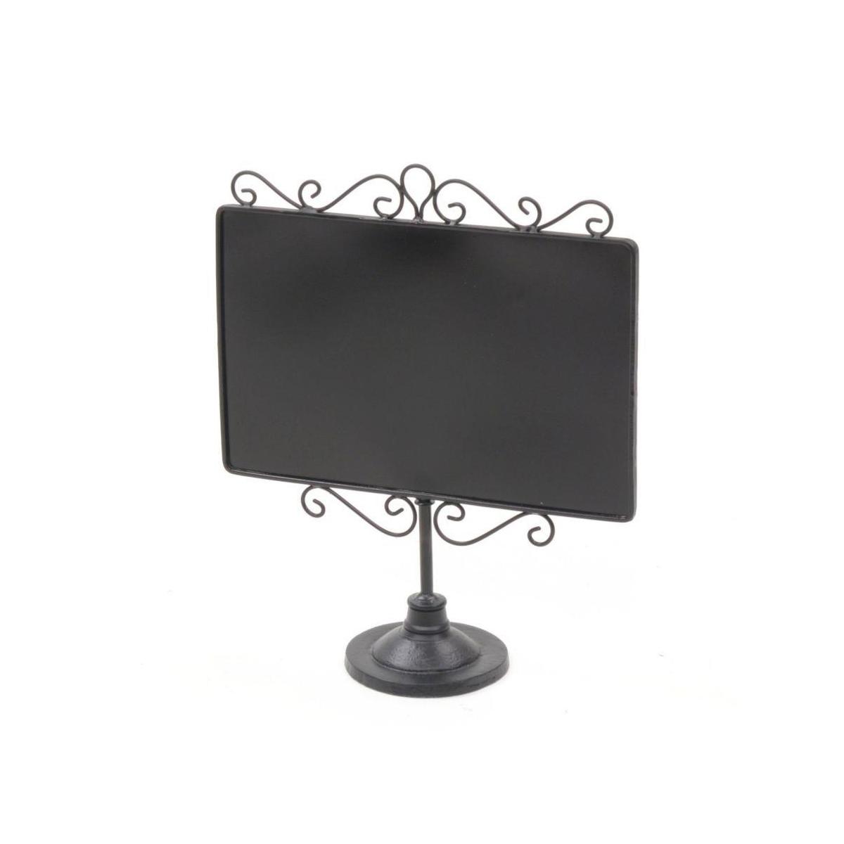 Lavagna Metallo Nero con Supporto cm.35x13,5h41 | Vacchetti