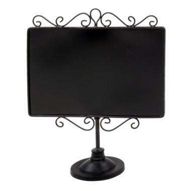 Lavagna Metallo Nero con Supporto cm.35x13,5h41 | Vacchetti