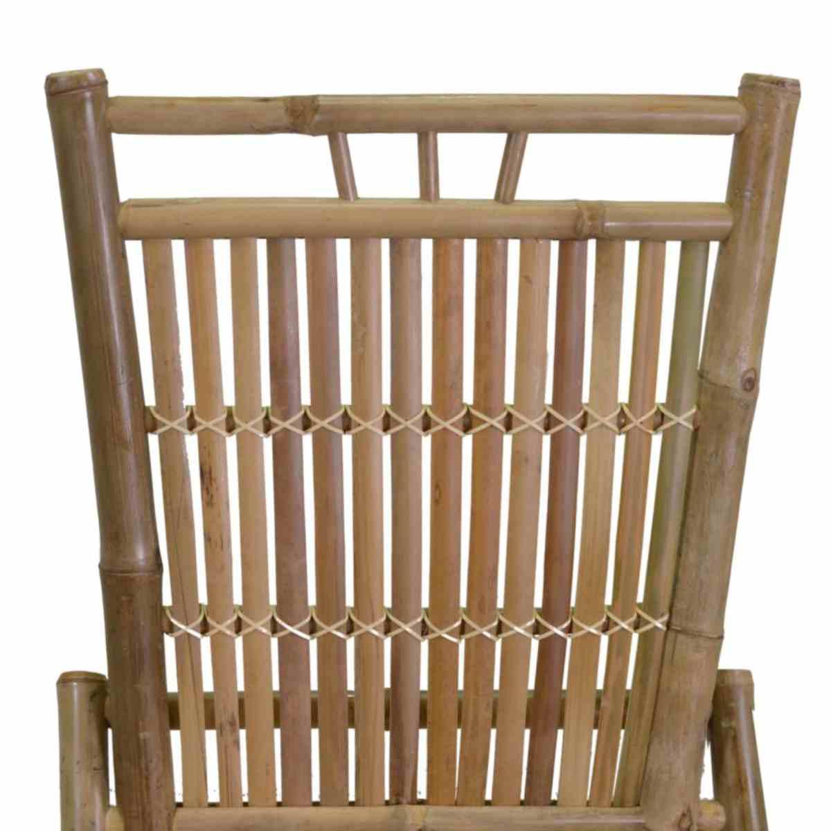 Sedia Bambù Naturale Macao cm.58x55x99