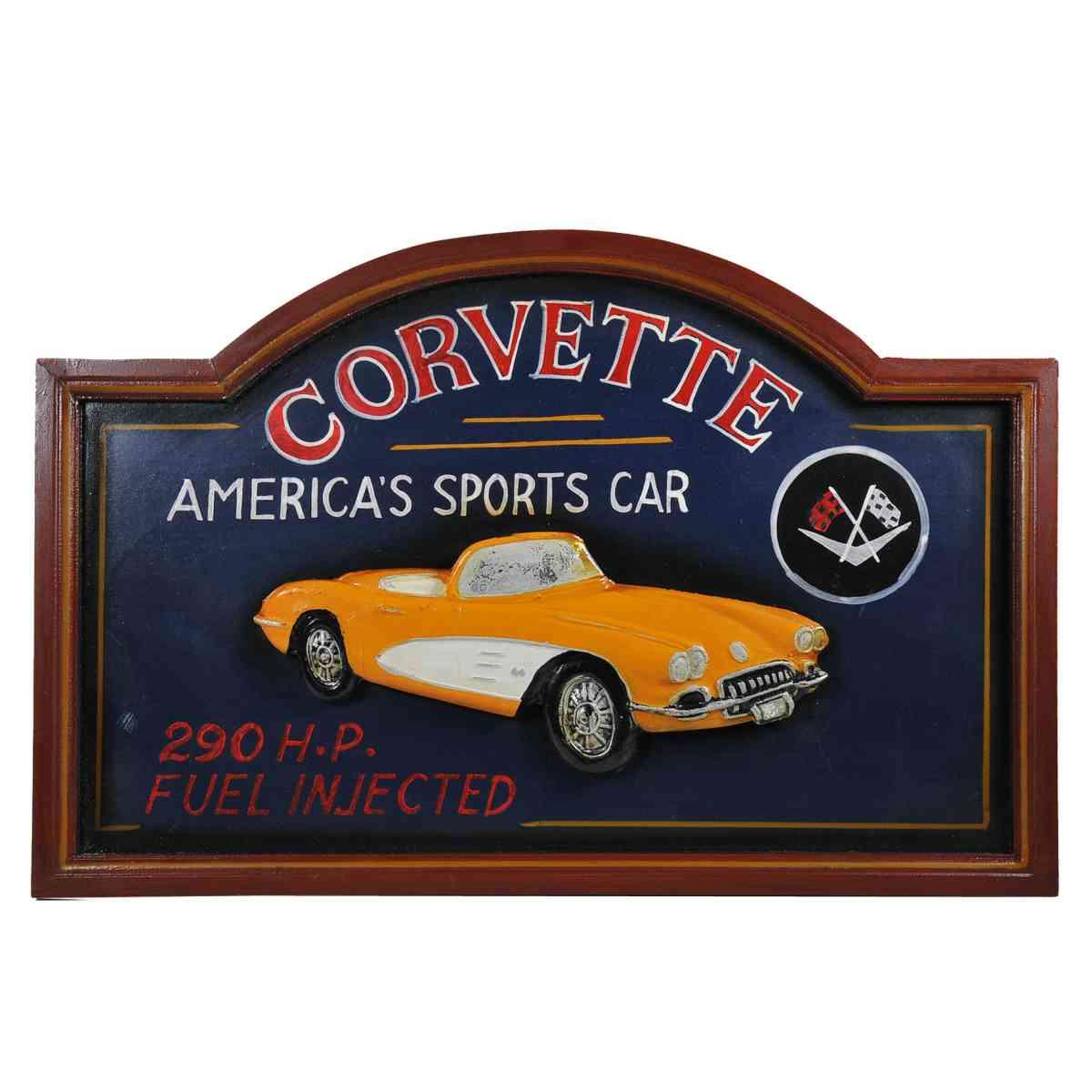 Quadro Legno con Auto cm.33x60xh2 | Vacchetti